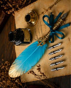 Set de plumillas Vintage con 6 puntas y tinta liquida
