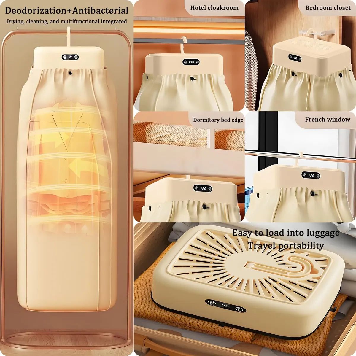 🧺 Secadora Portátil Plegable – ¡Seca tu ropa rápida y fácilmente!