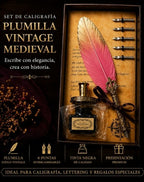 Set de plumillas Vintage con 6 puntas y tinta liquida