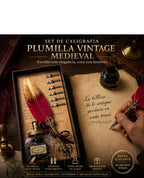 Set de plumillas Vintage con 6 puntas y tinta liquida