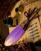 Set de plumillas Vintage con 6 puntas y tinta liquida