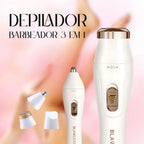 Depiladora Eléctrica Recargable 3 en 1 Multifuncional para Mujer